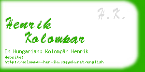 henrik kolompar business card