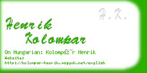 henrik kolompar business card